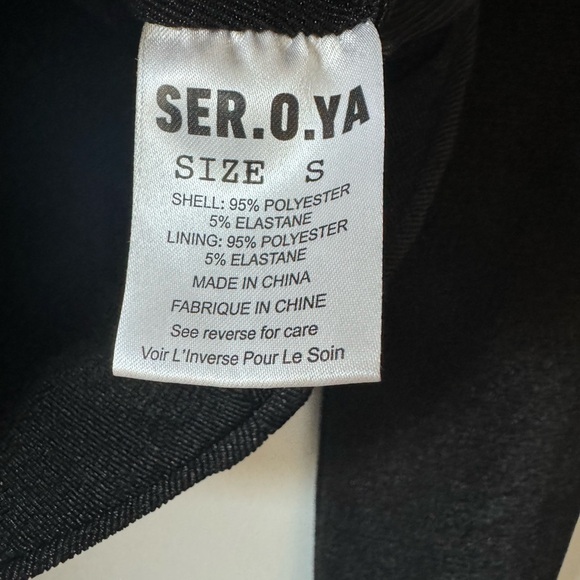 SER.O.YA Quincey Long Sleeve in Black size Small - Picture 6 of 6